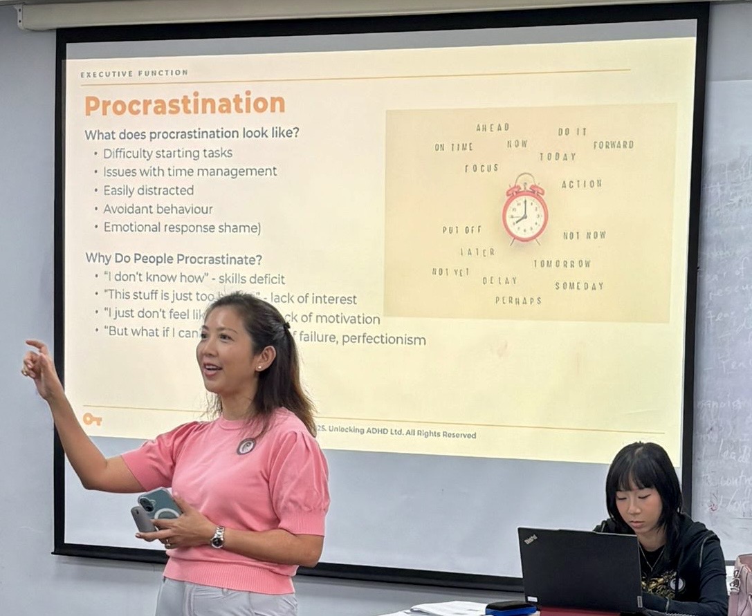 Moonlake Lee facilitating an executive function workshop