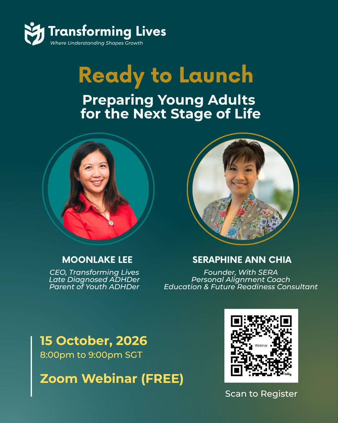 Ready to Launch: Preparing Young Adults for the Next Stage of Life — Free Webinar with Seraphine Ann Chia